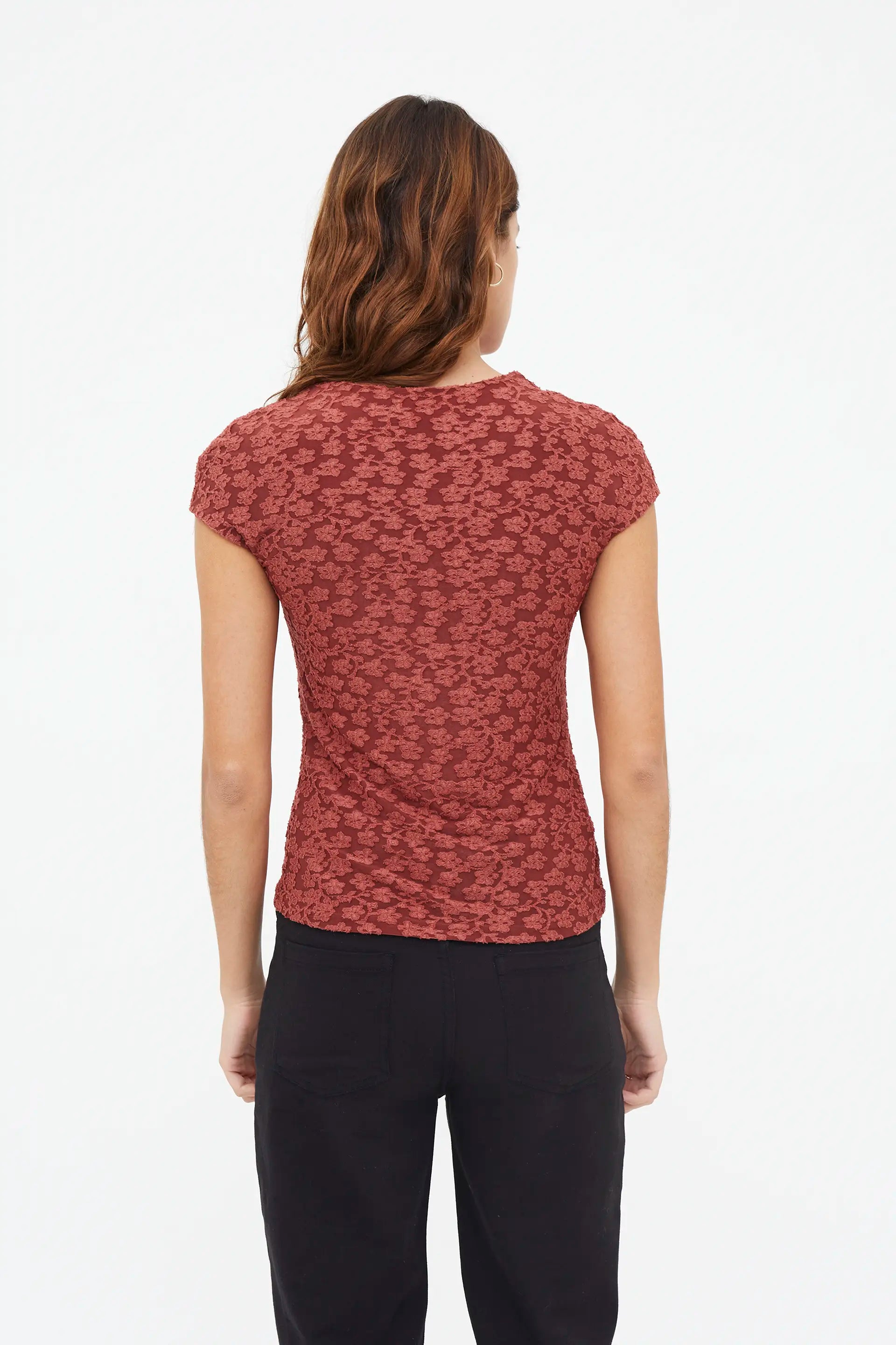 Cap Sleeve Floral Top