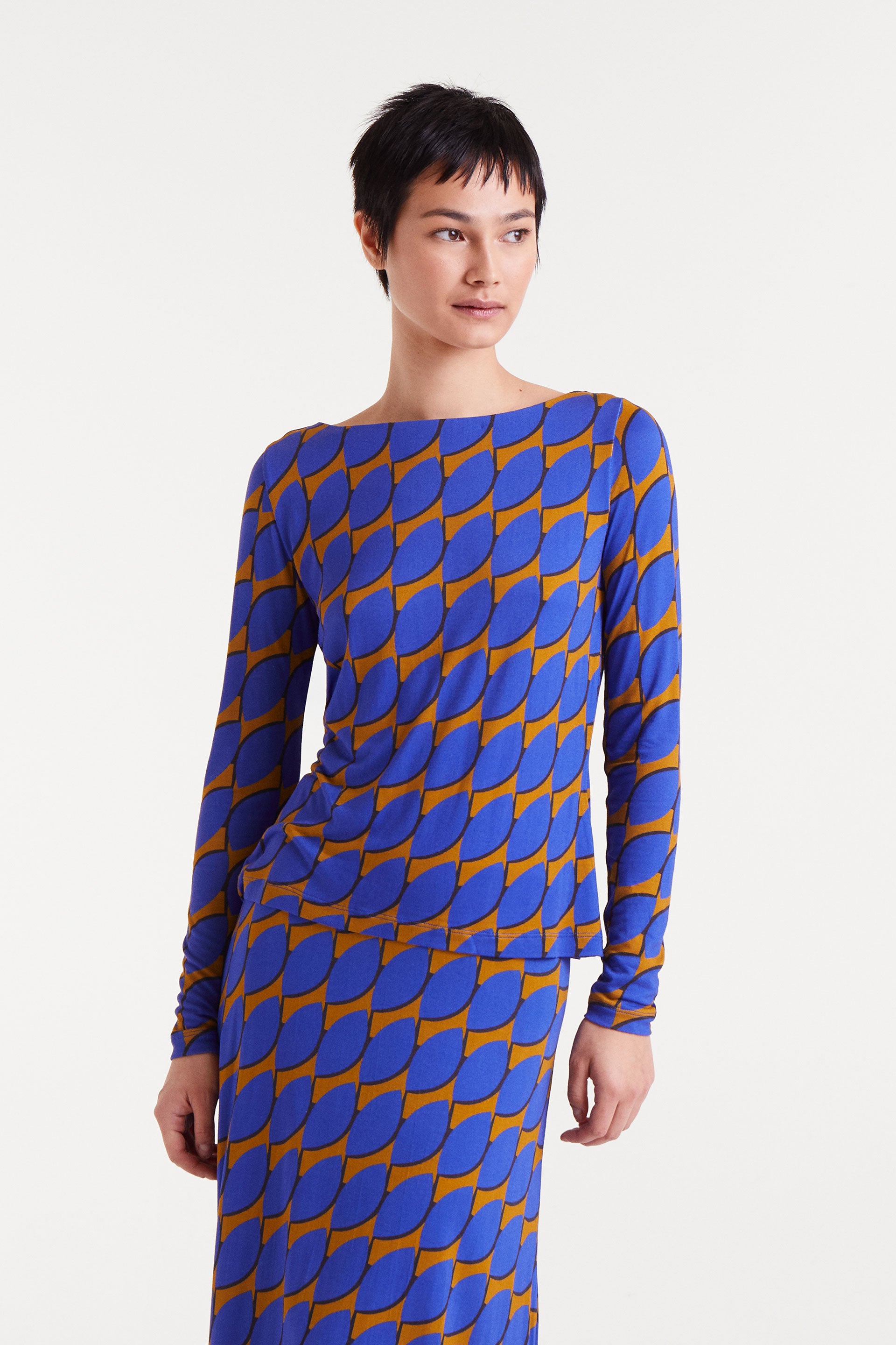 Blue and Mustard Top