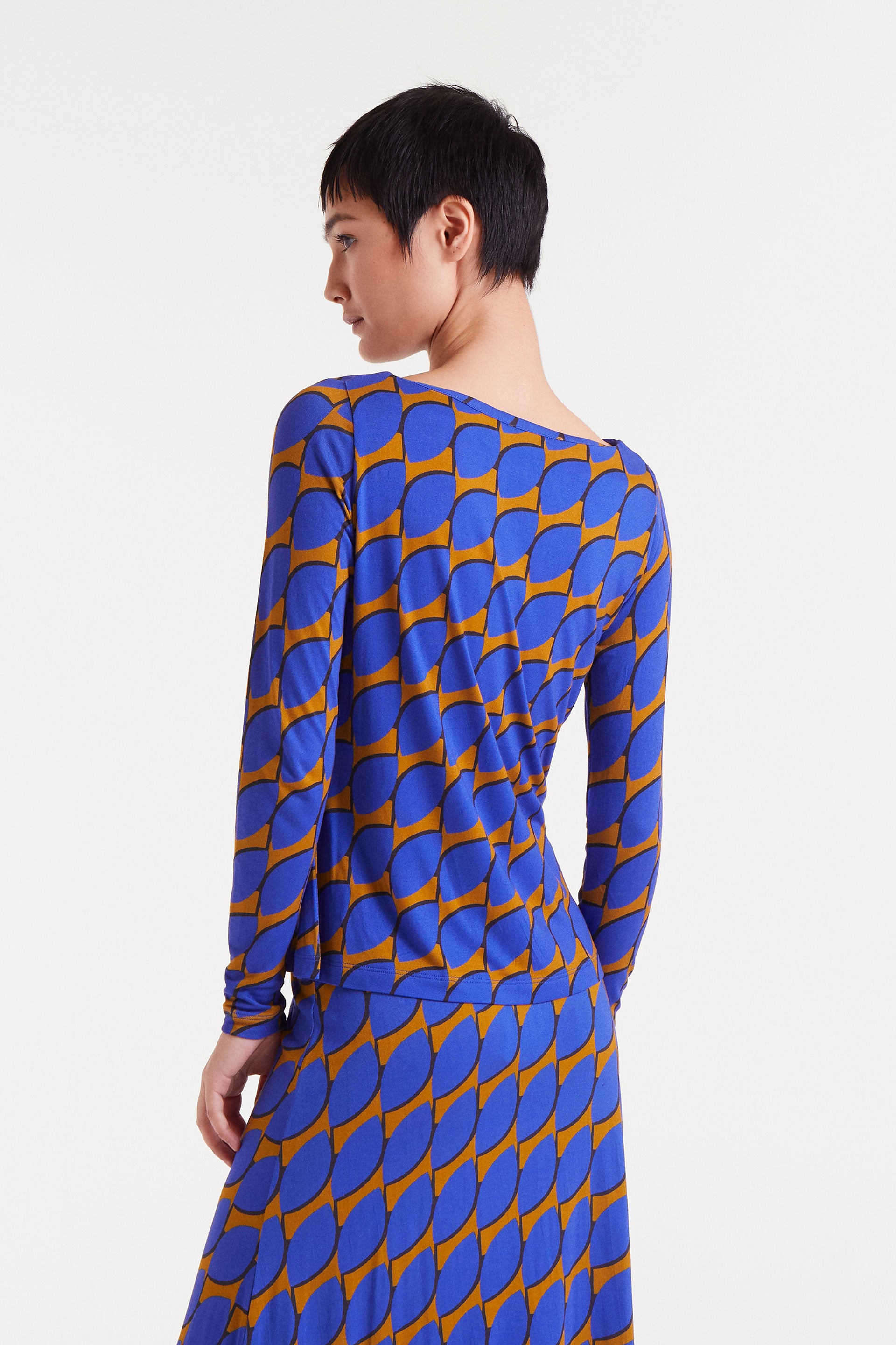 Blue and Mustard Top
