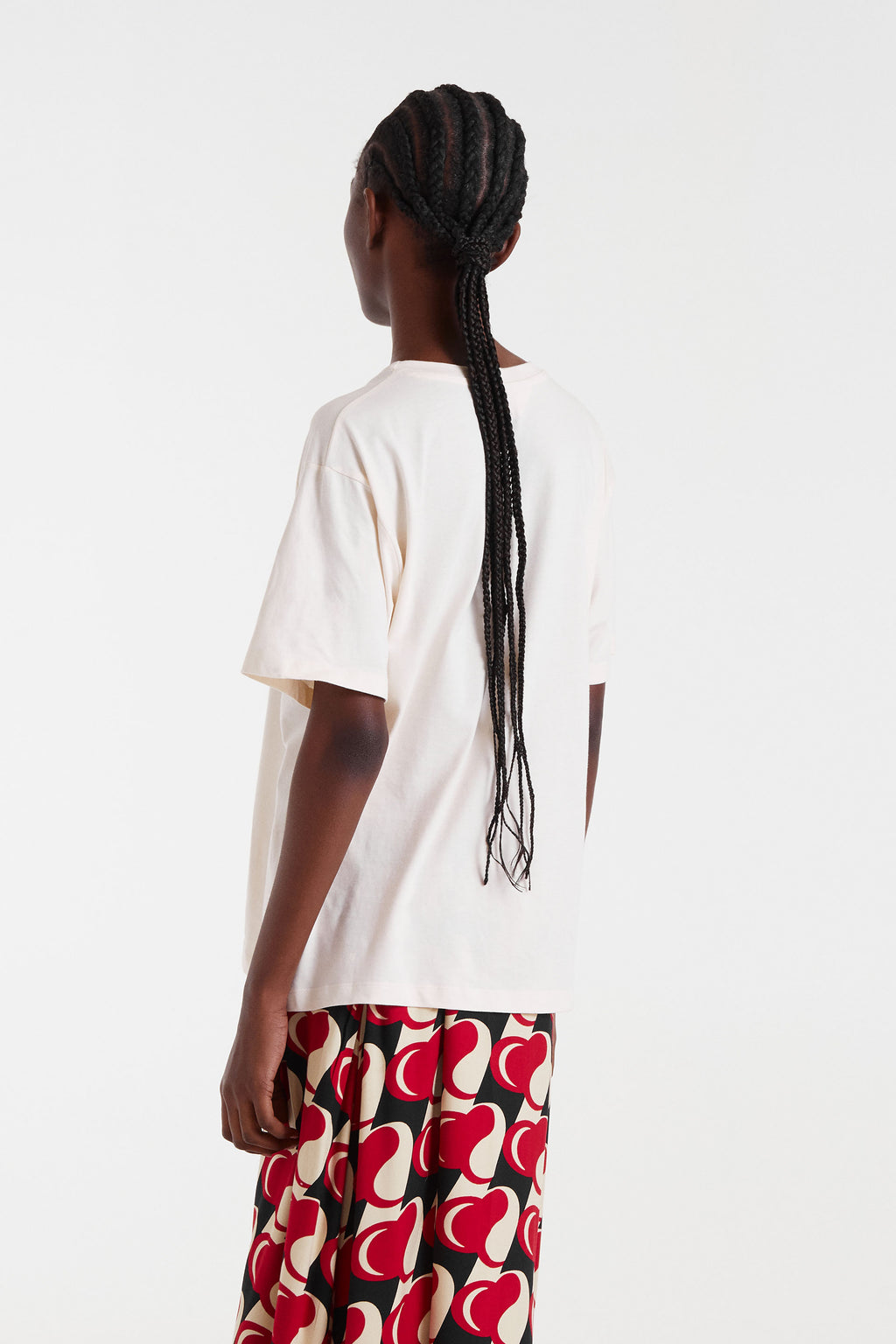 White T-Shirt with Dog Print