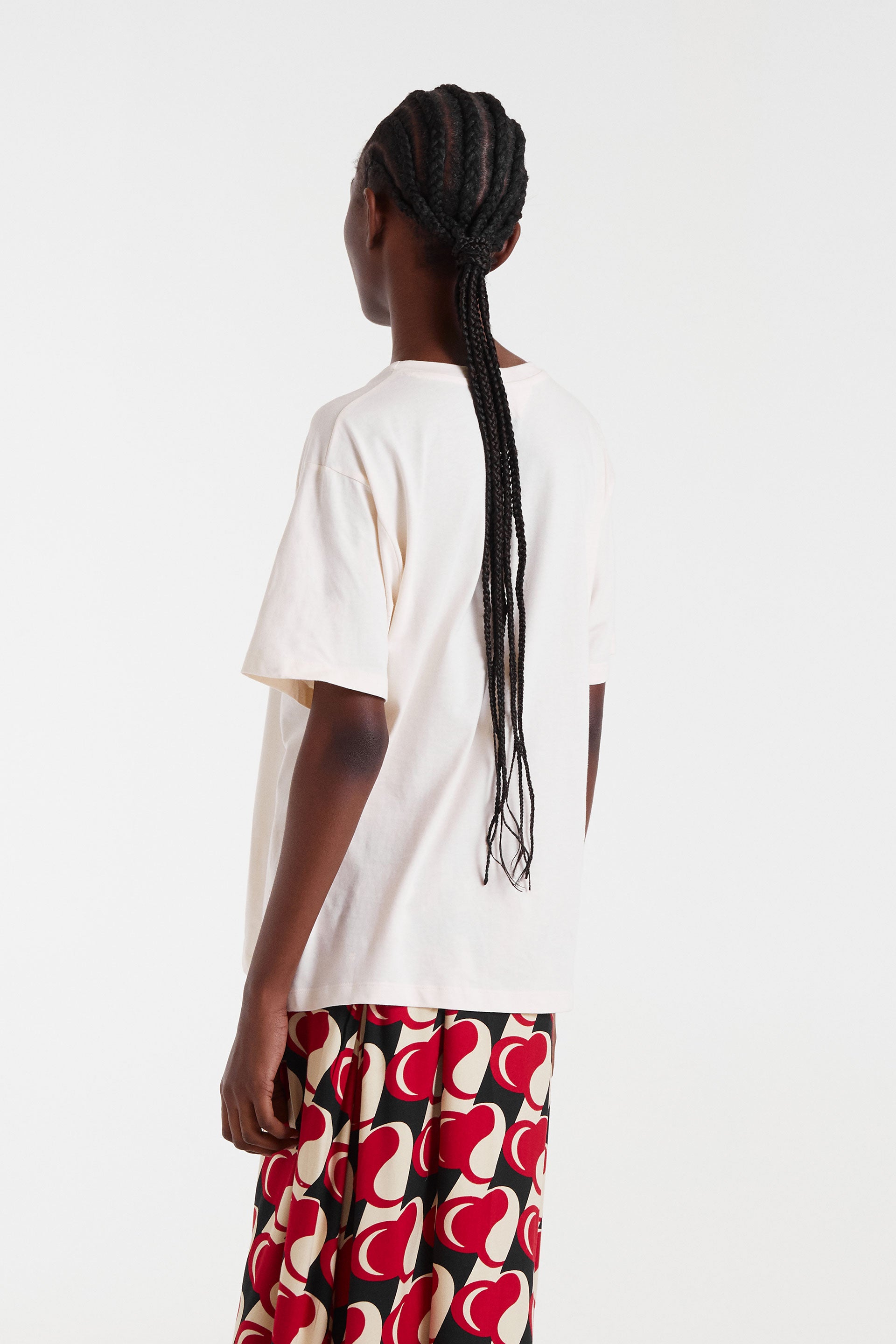 White T-Shirt with Dog Print