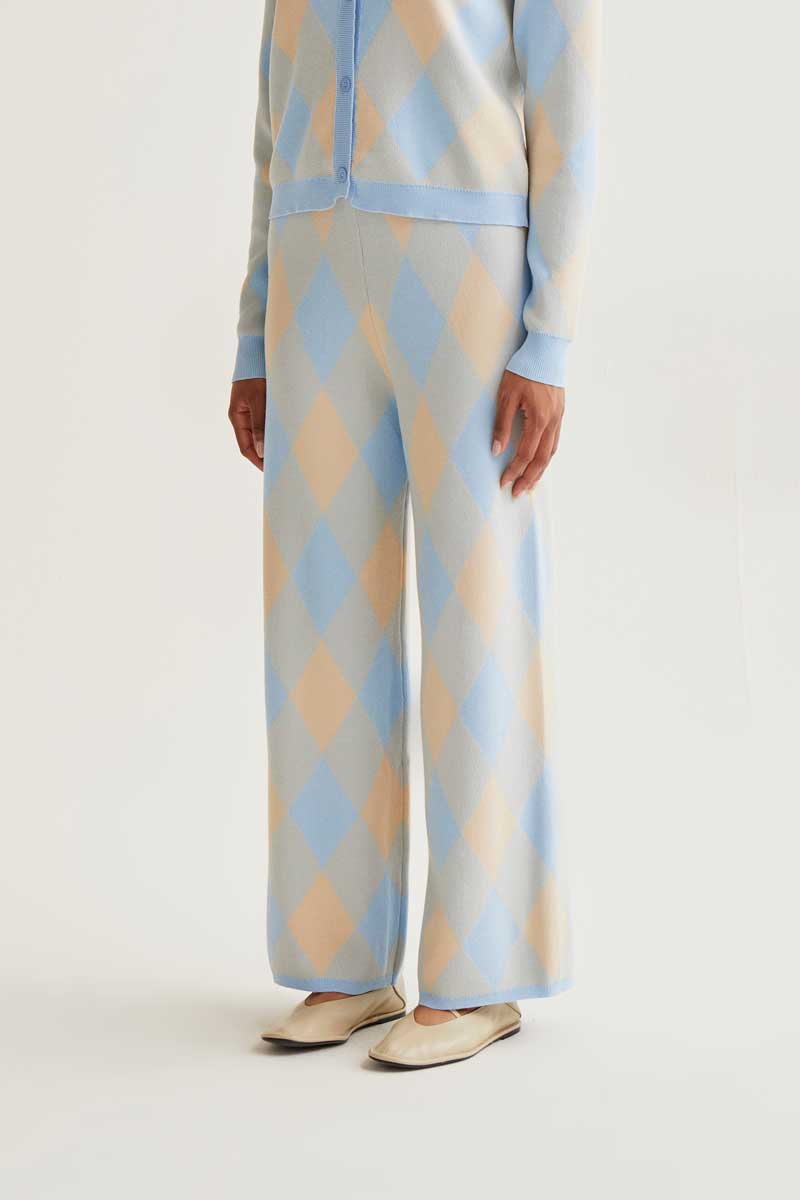 Argyle Knit Trousers