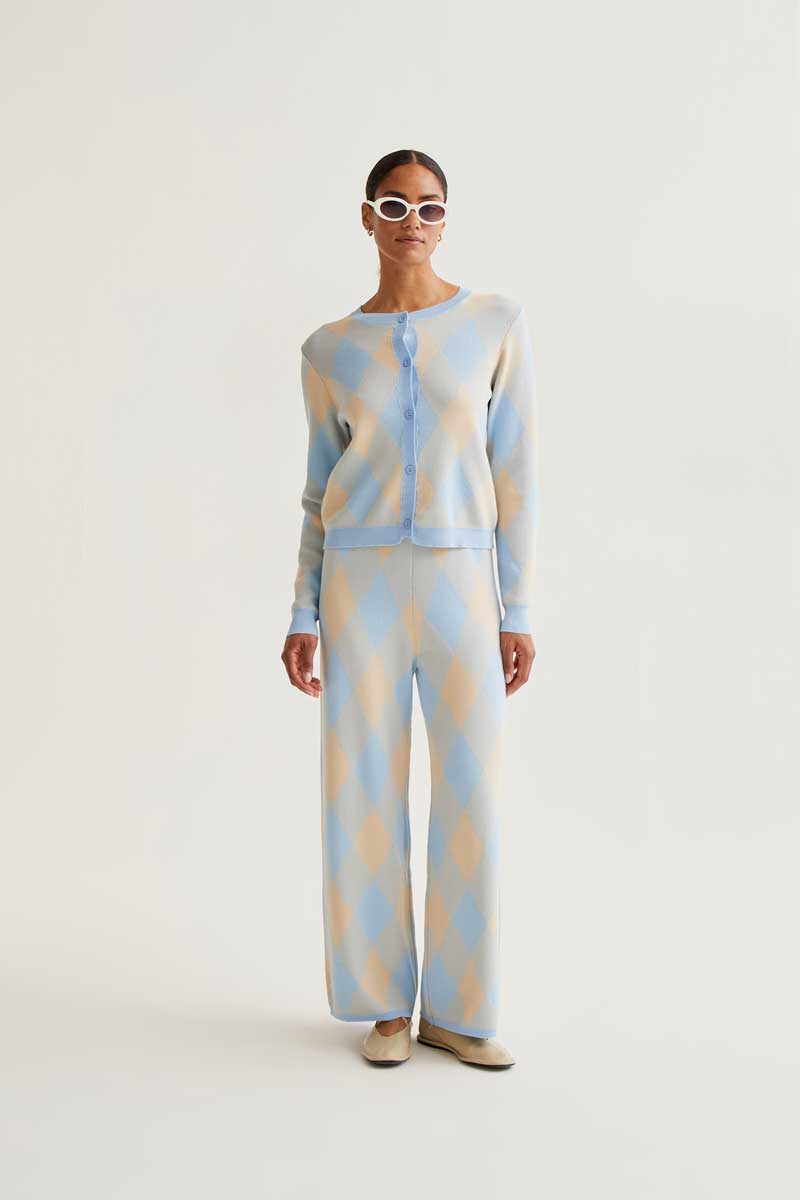 Argyle Knit Trousers