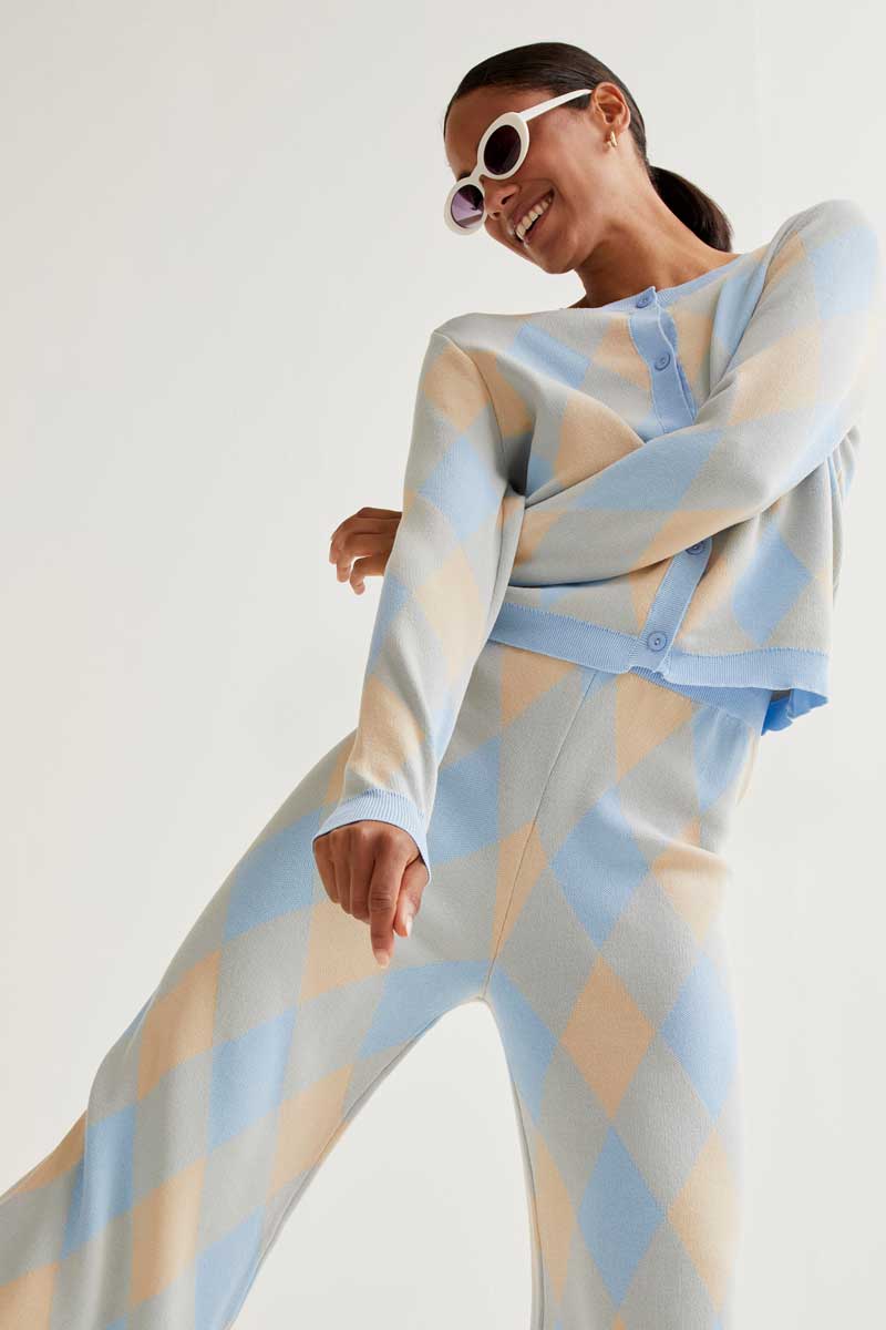 Argyle Knit Trousers