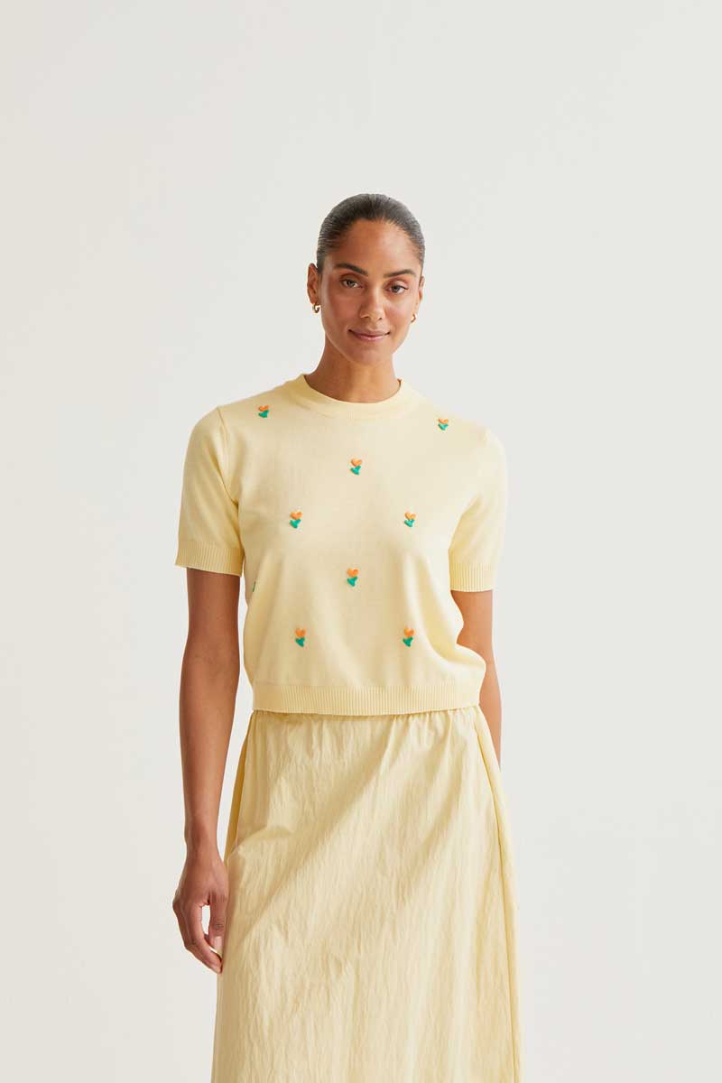 Yellow Knitted Top