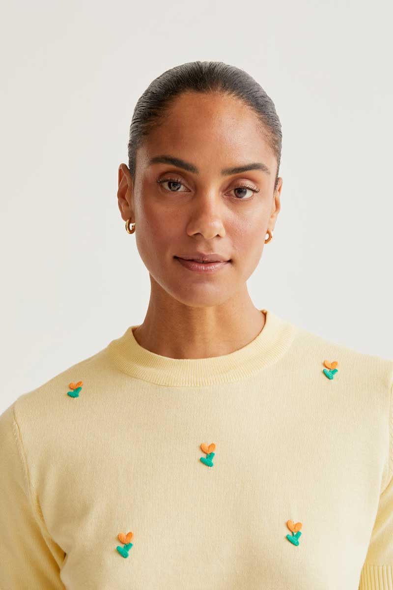 Yellow Knitted Top