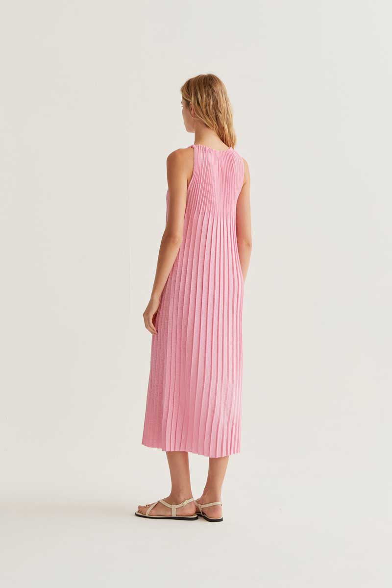 Pink Pleated Dress