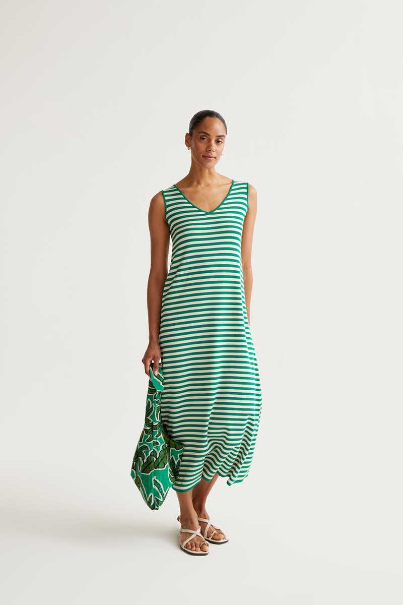 Long Striped Knit Drees