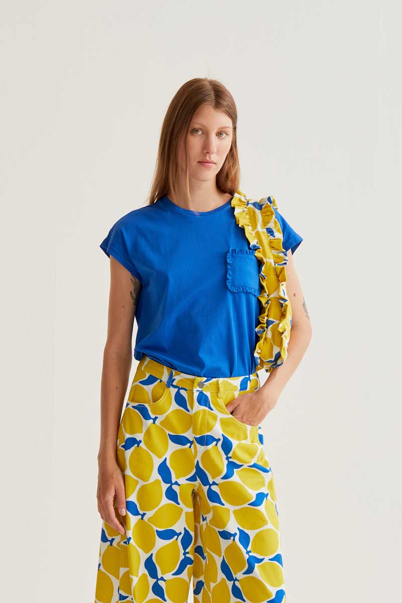 Blue Cotton T-Shirt