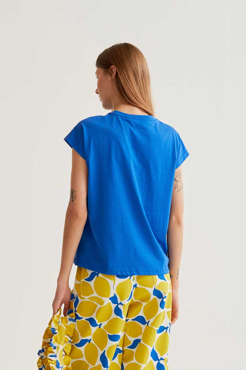 Blue Cotton T-Shirt