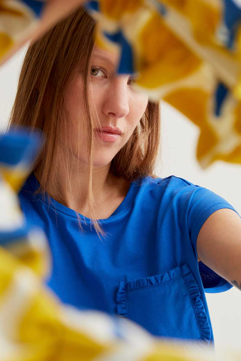 Blue Cotton T-Shirt
