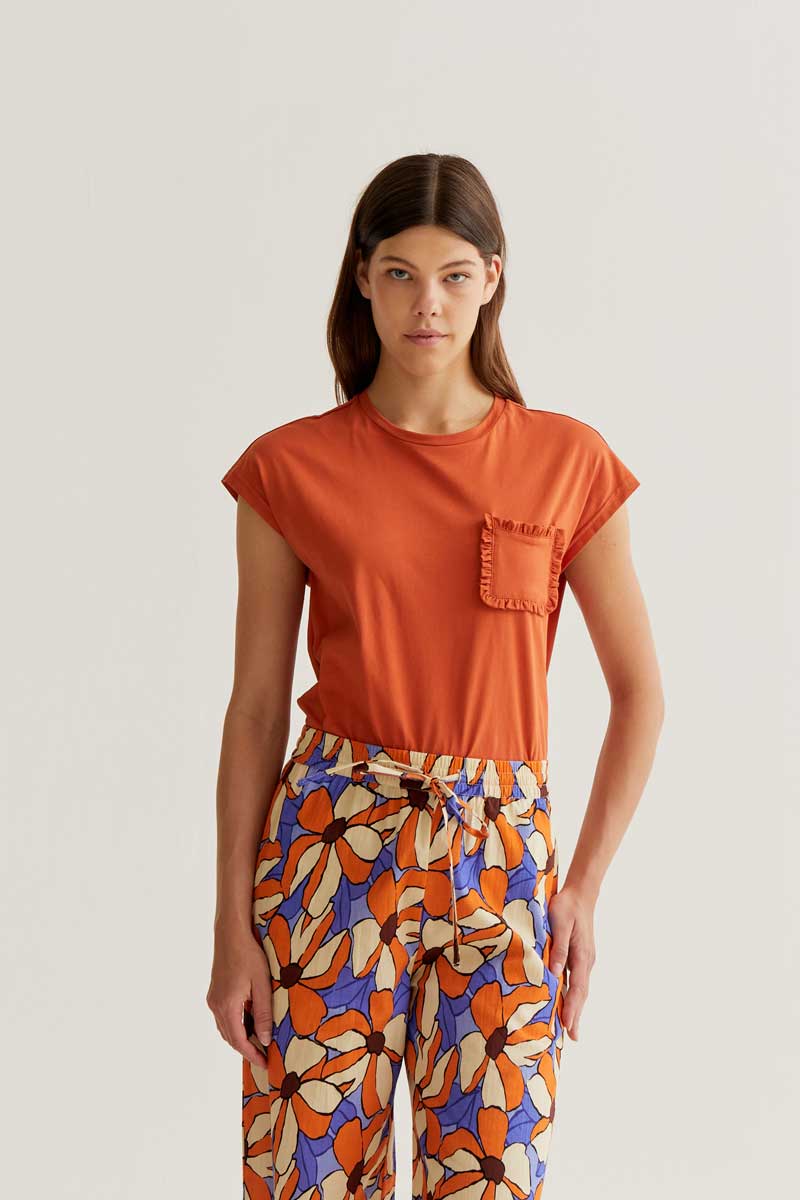 Brown Cotton T-Shirt