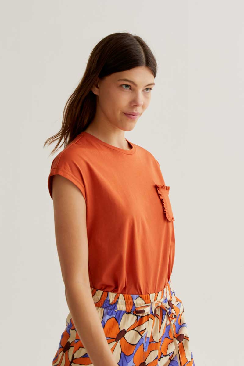 Brown Cotton T-Shirt