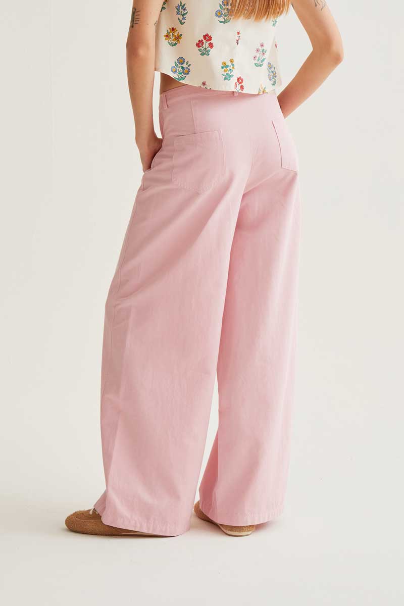 Wide Leg Pink Pants