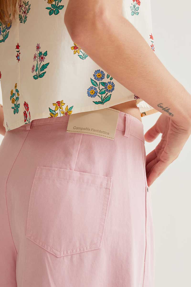 Wide Leg Pink Pants