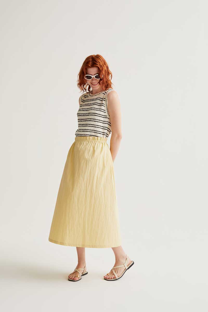 Yellow Midi Skirt