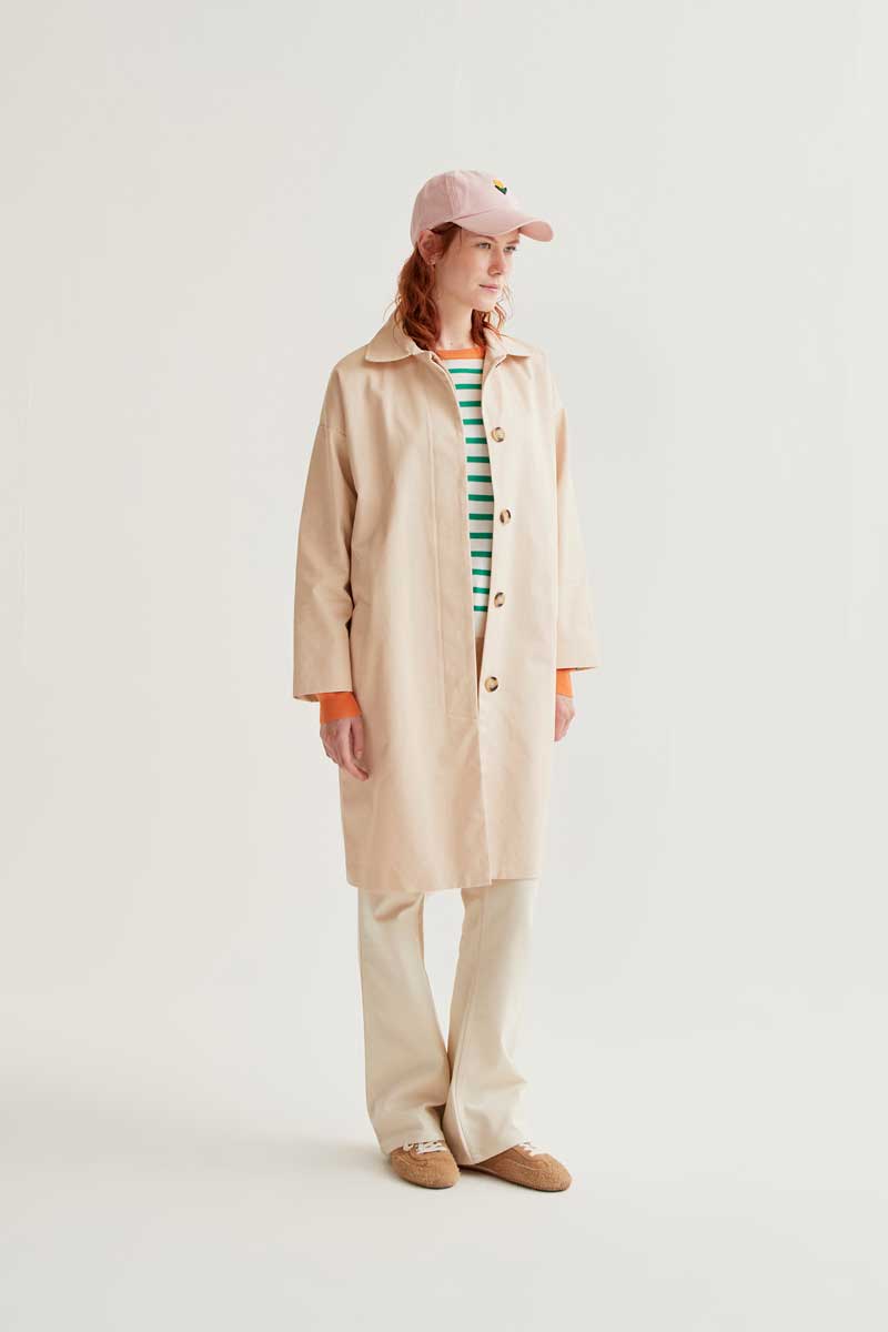 Trench Coat with Tulipan Print