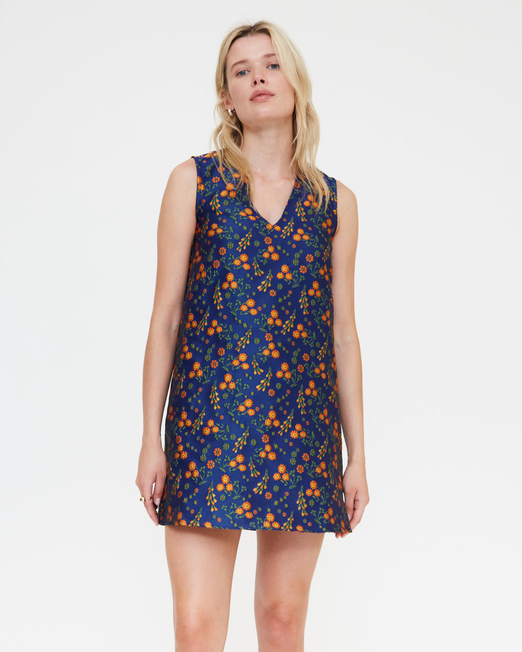 Jacquard Floral Print Dress