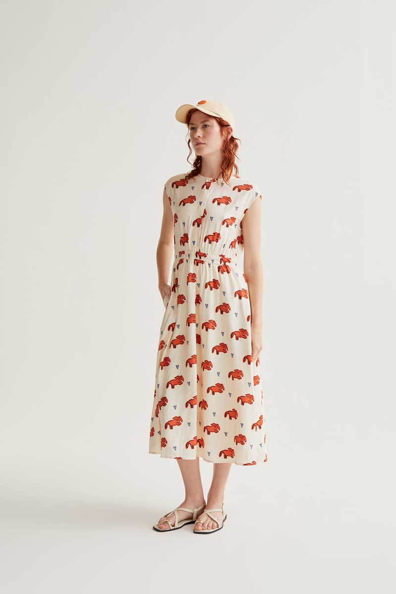 Midi Dress with Tochi Print