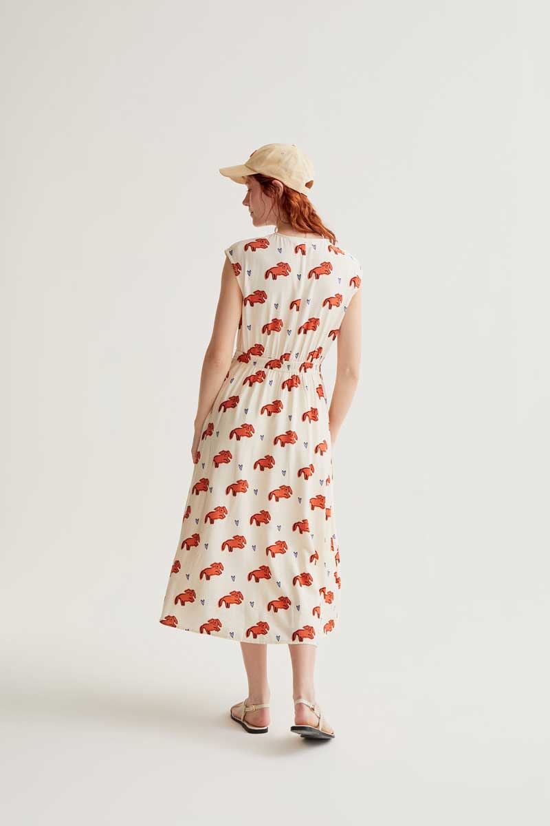 Midi Dress with Tochi Print