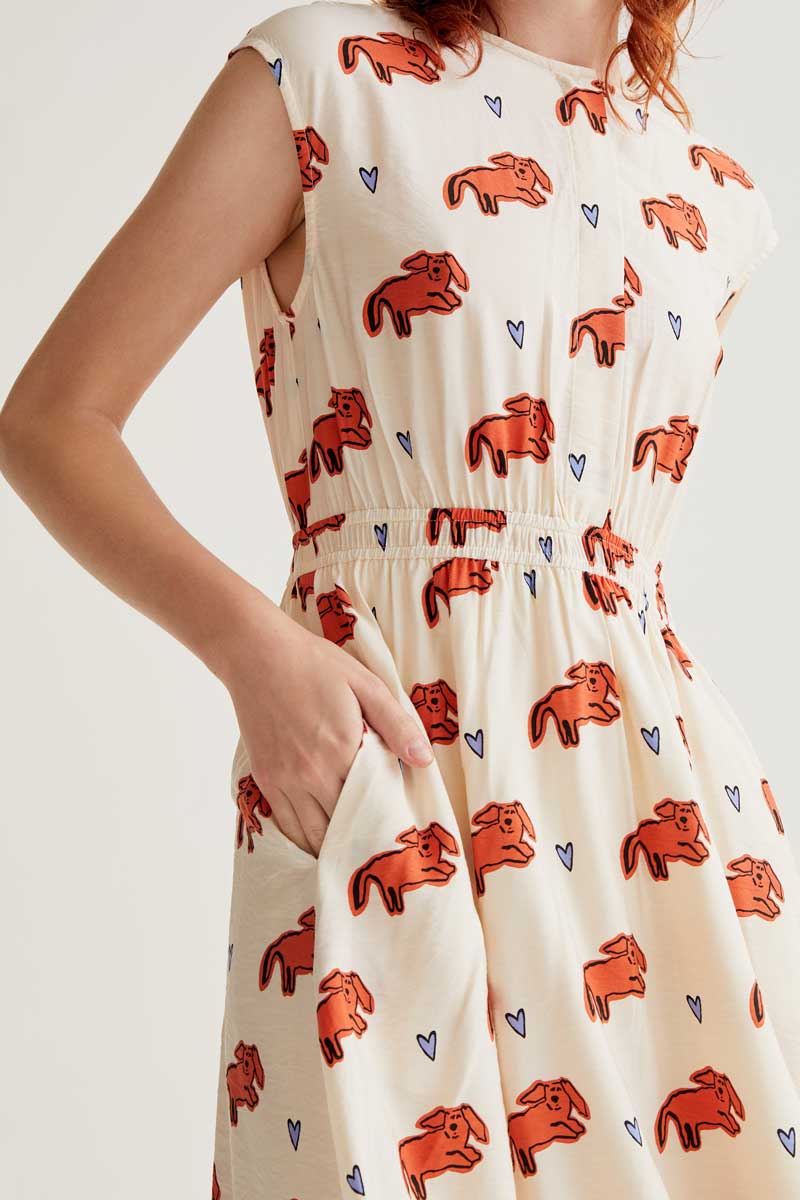 Midi Dress with Tochi Print