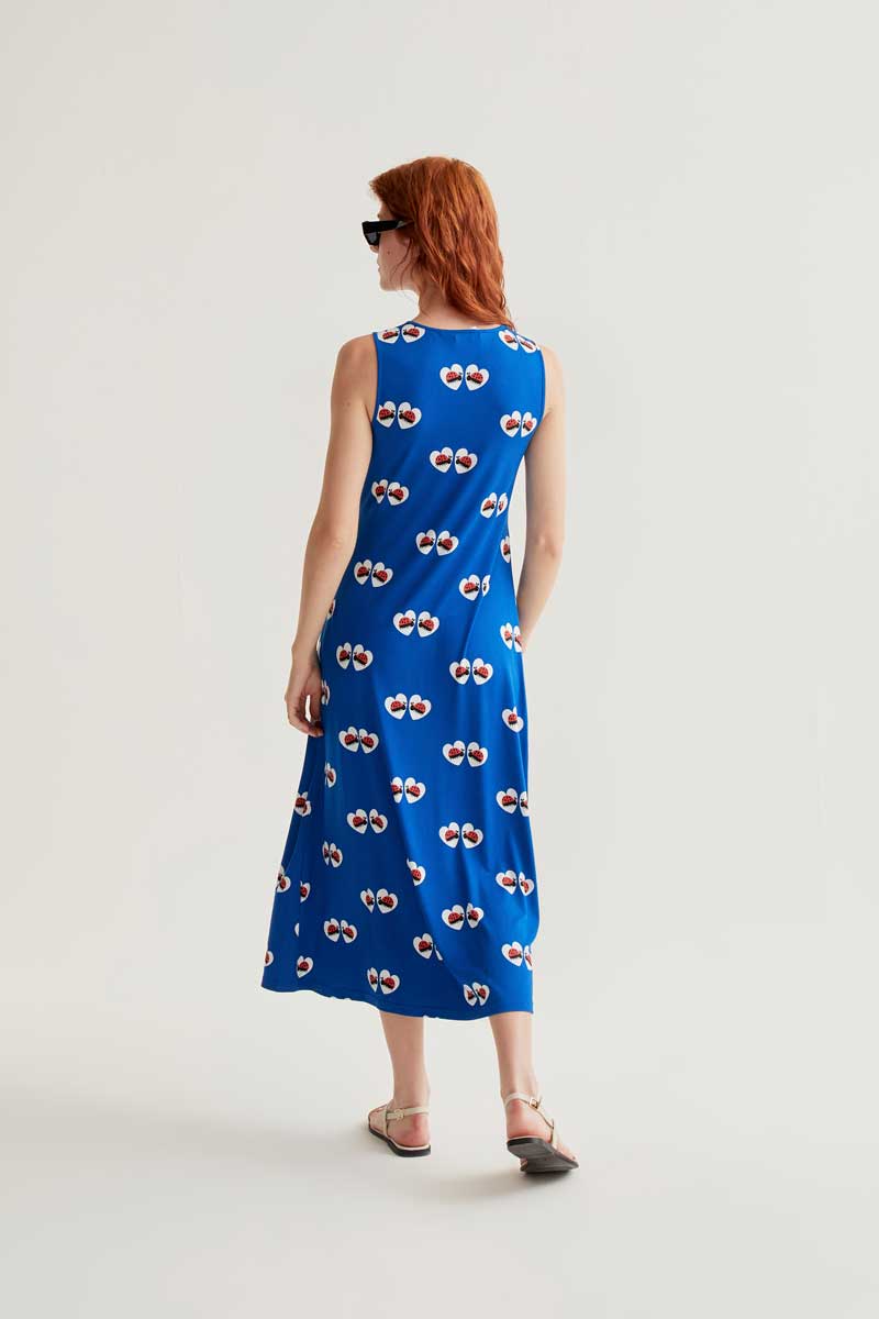 Long Dress with Ladybug Print