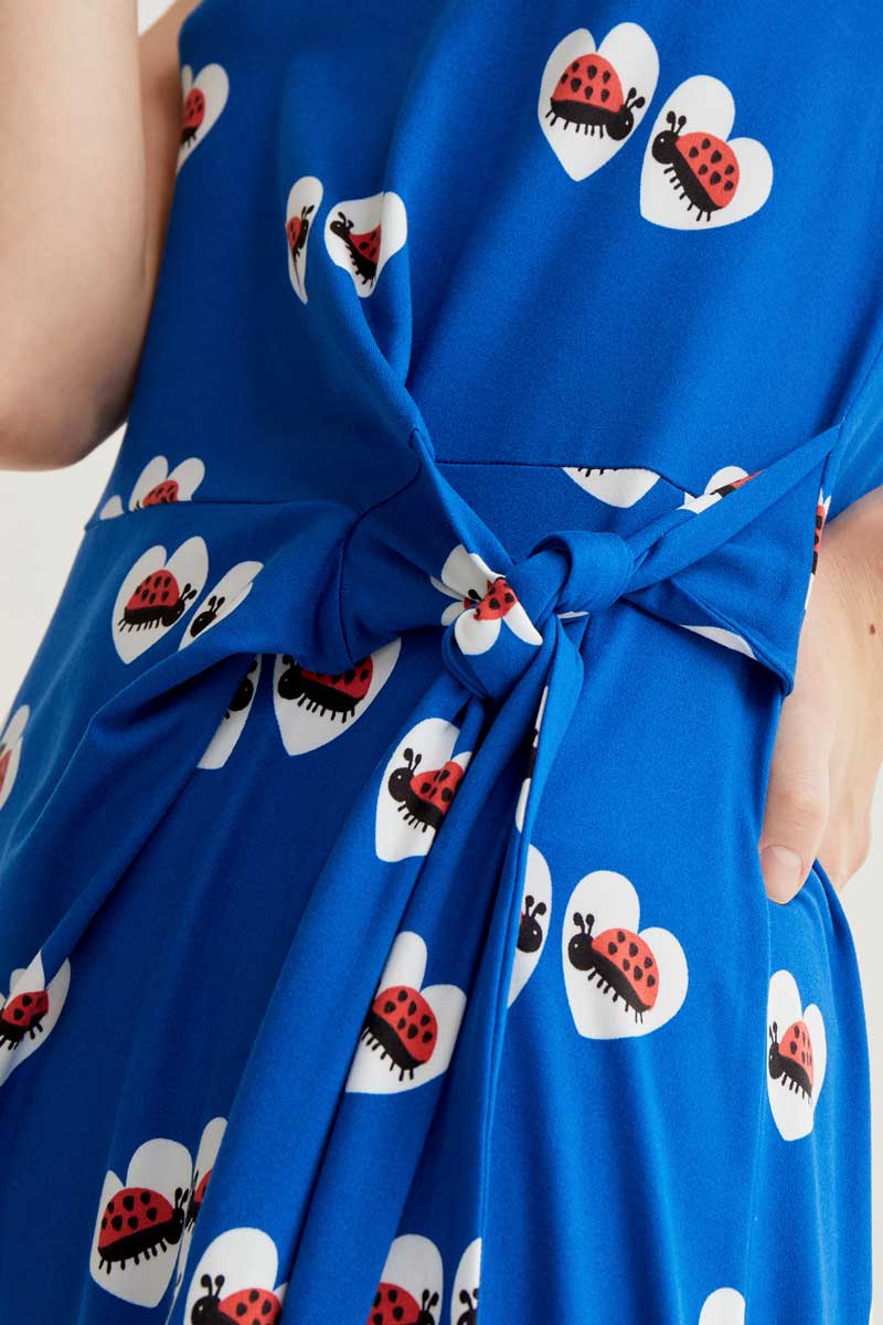 Long Dress with Ladybug Print