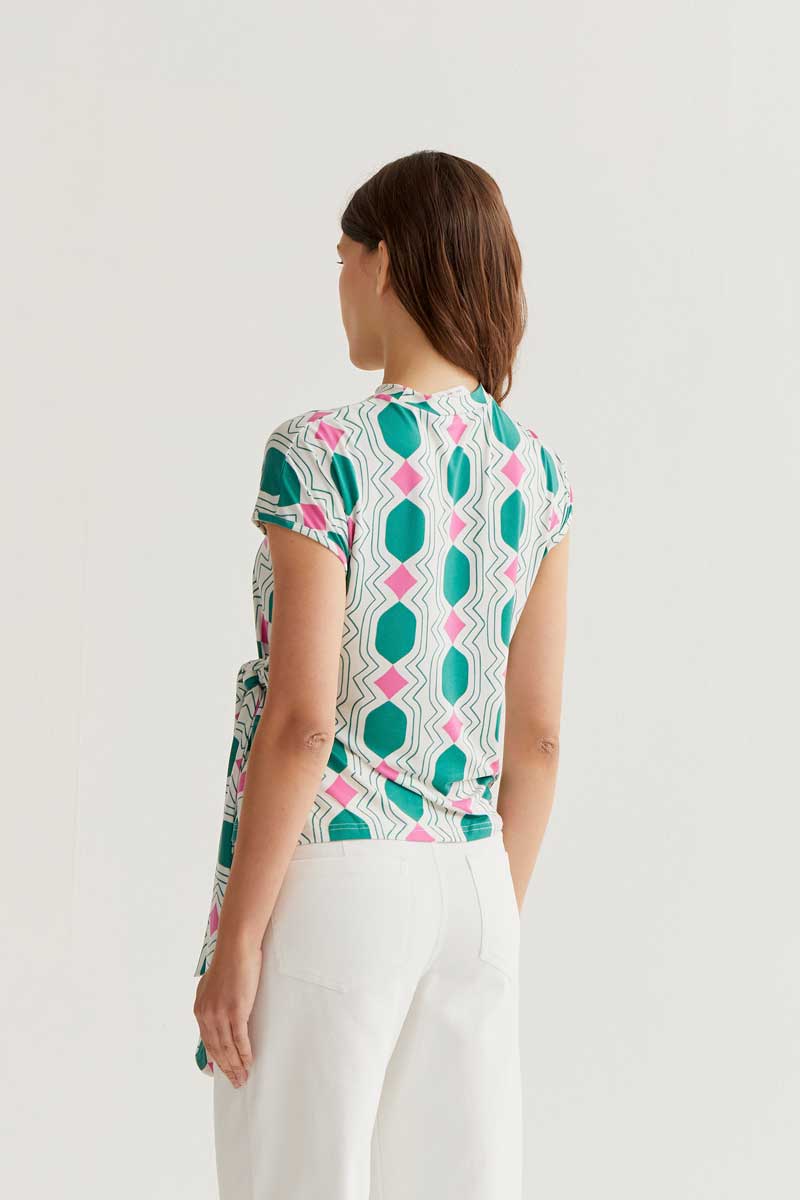 Geometric Print Top