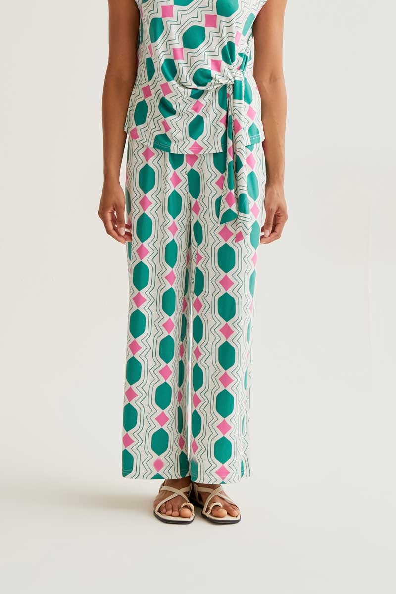 Geometric Print Trousers