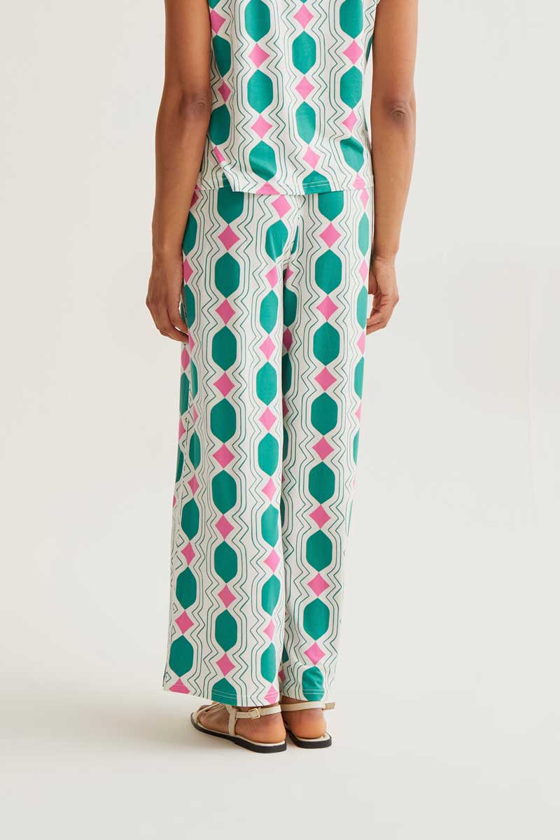Geometric Print Trousers