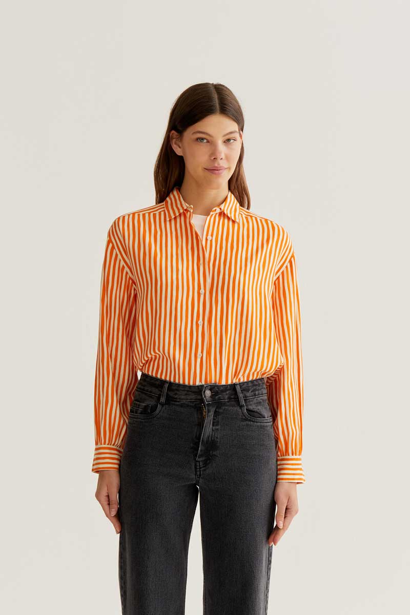 Striped Orange shirt