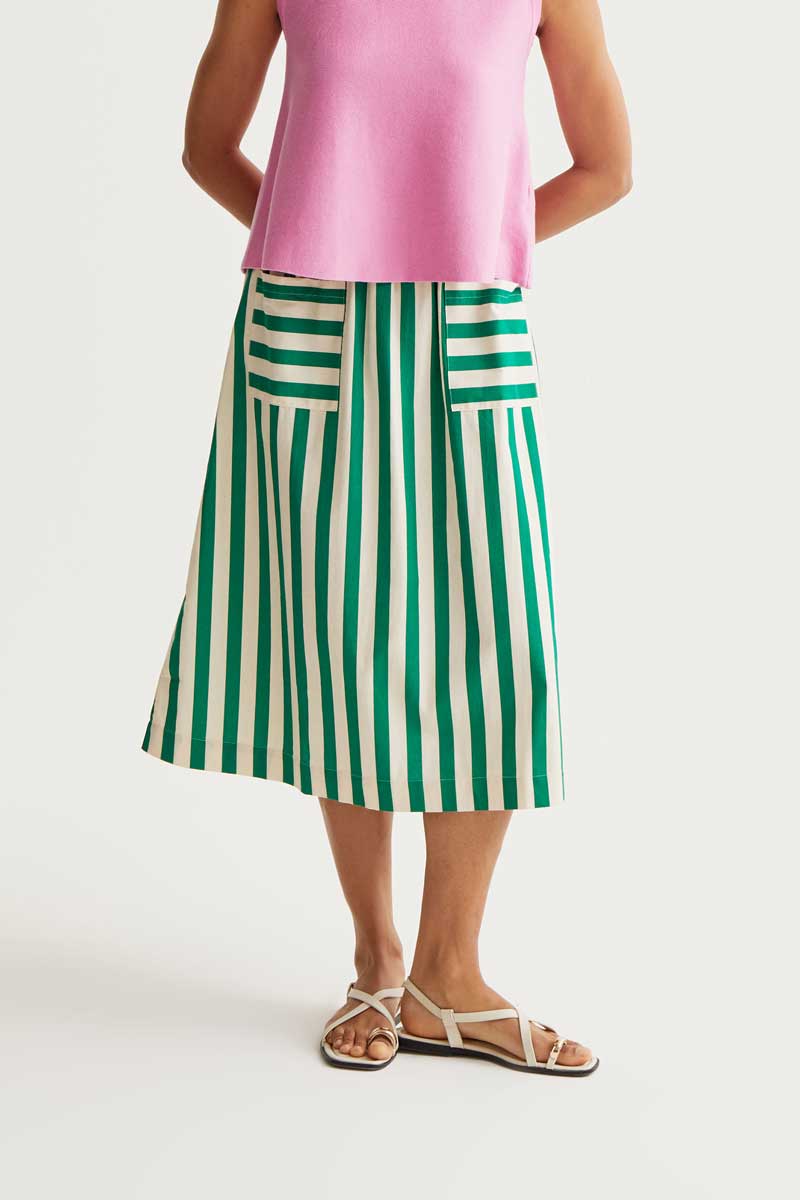 Green Stripe skirt