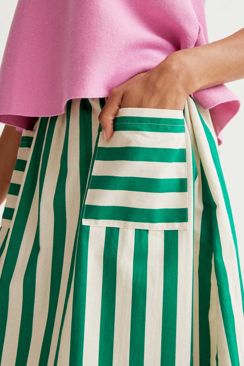 Green Stripe skirt