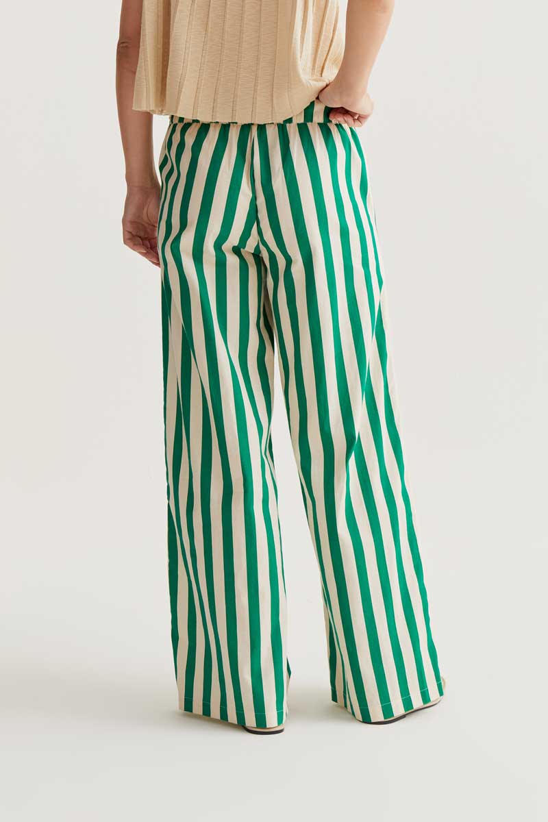 Green Striped Trousers