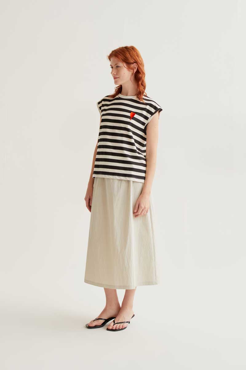 Black and White Striped T-shirt