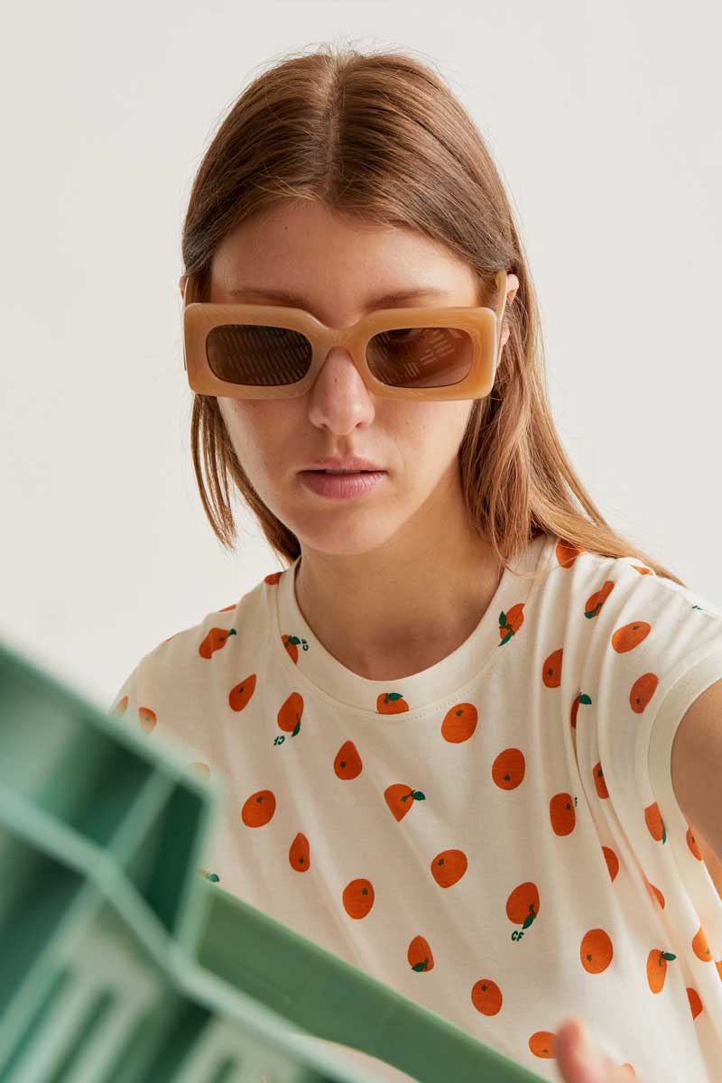 T-Shirt With Oranges Print