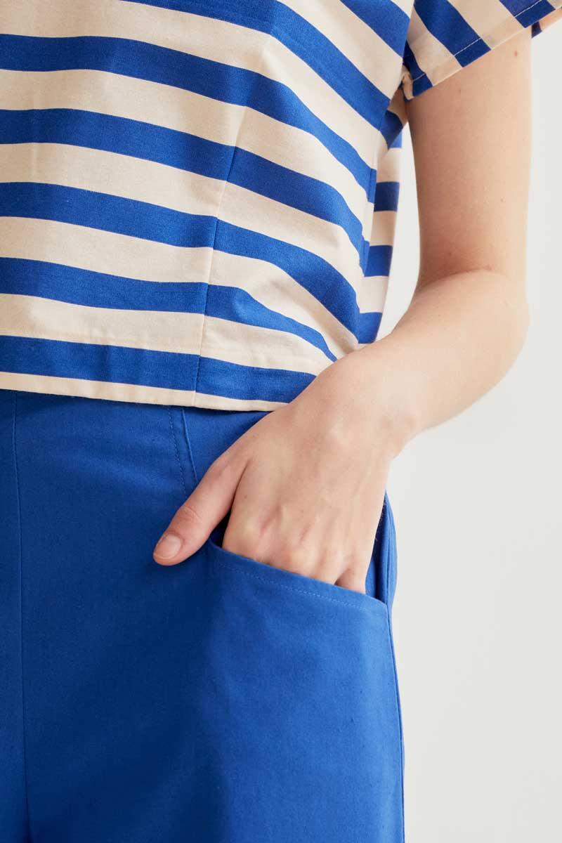 Blue 100% Cotton Trousers