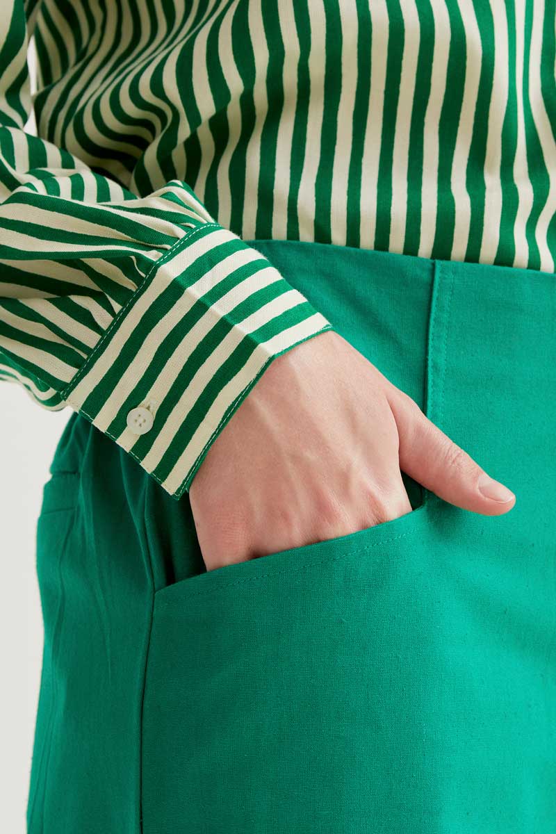 Green 100% cotton Trousers