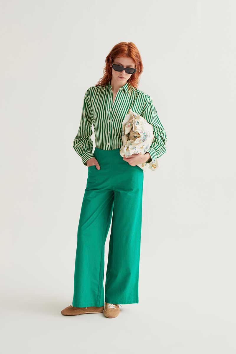 Green 100% cotton Trousers