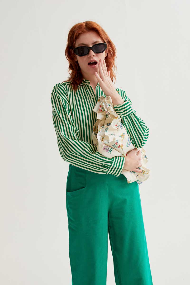 Green 100% cotton Trousers