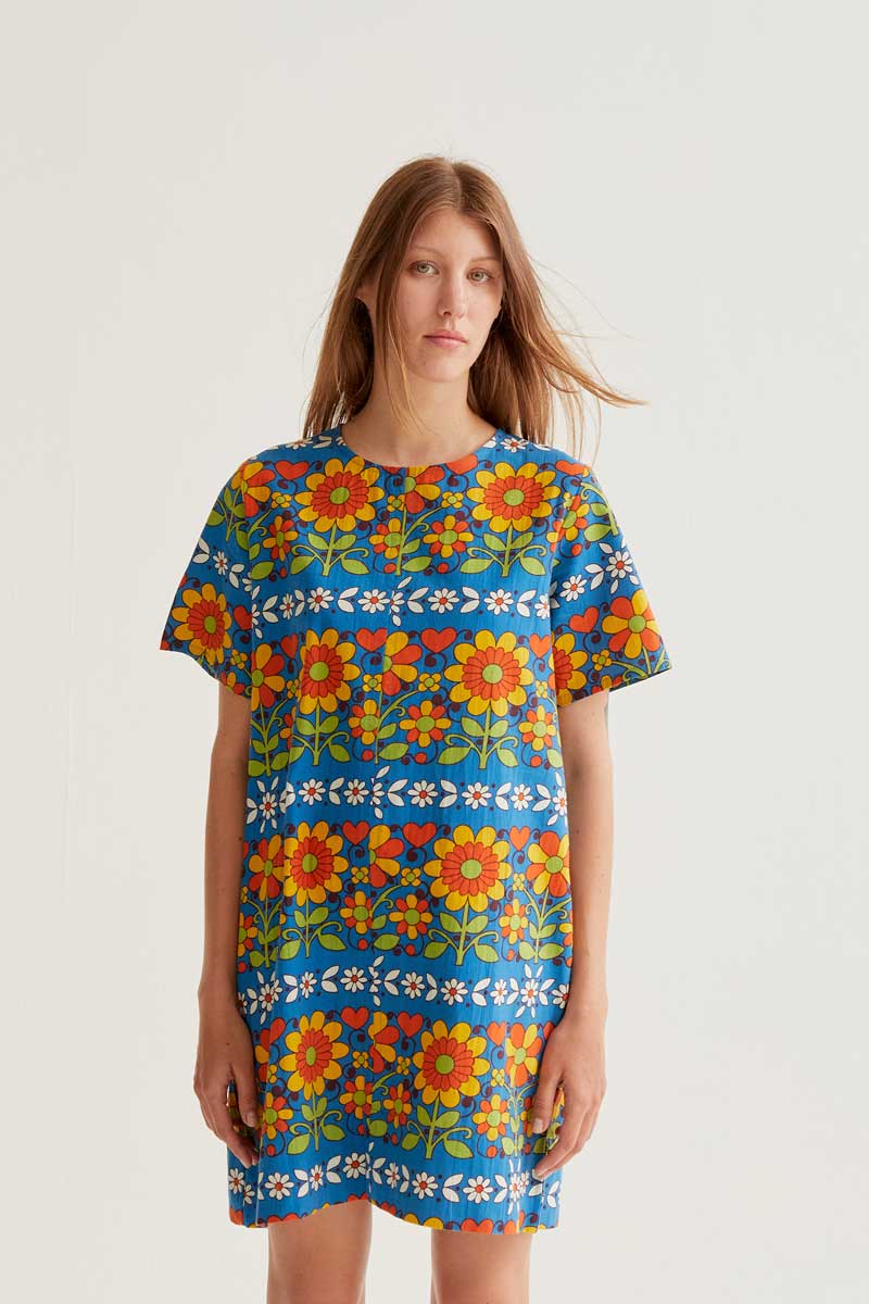 Garden Print Mini Dress