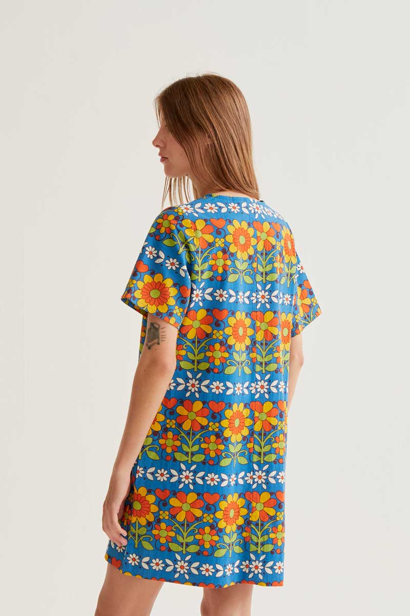 Garden Print Mini Dress