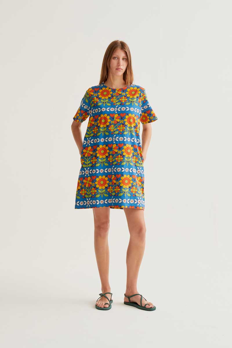 Garden Print Mini Dress