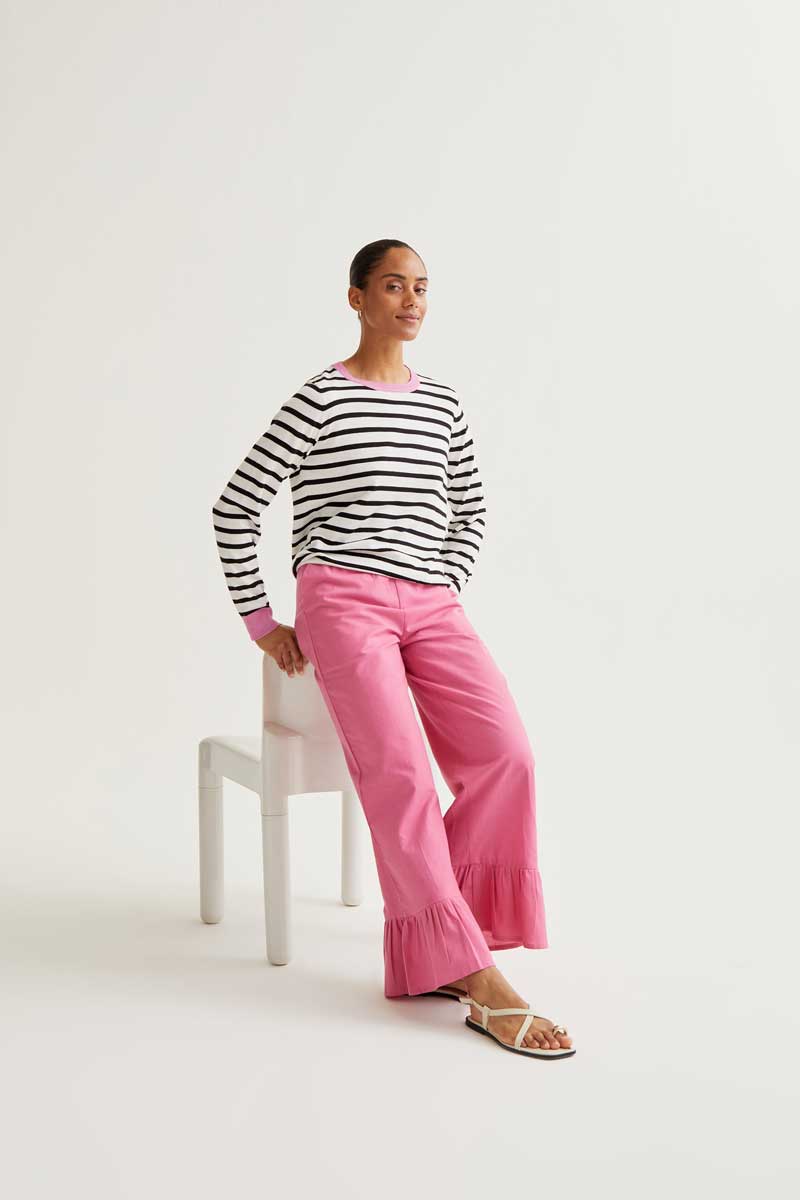 Pink 100% Cotton Trousers
