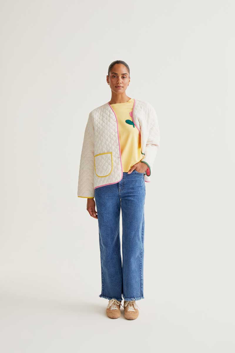 Quilted Jacket With Soft Colors