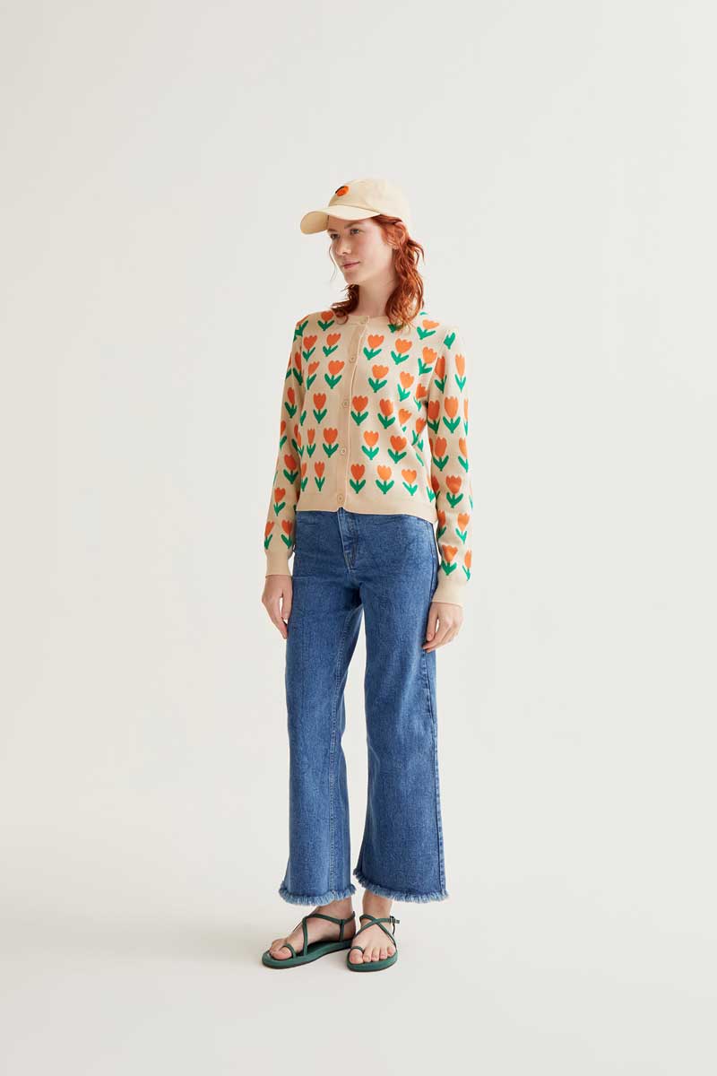 Blue Jeans with Raw-Cut