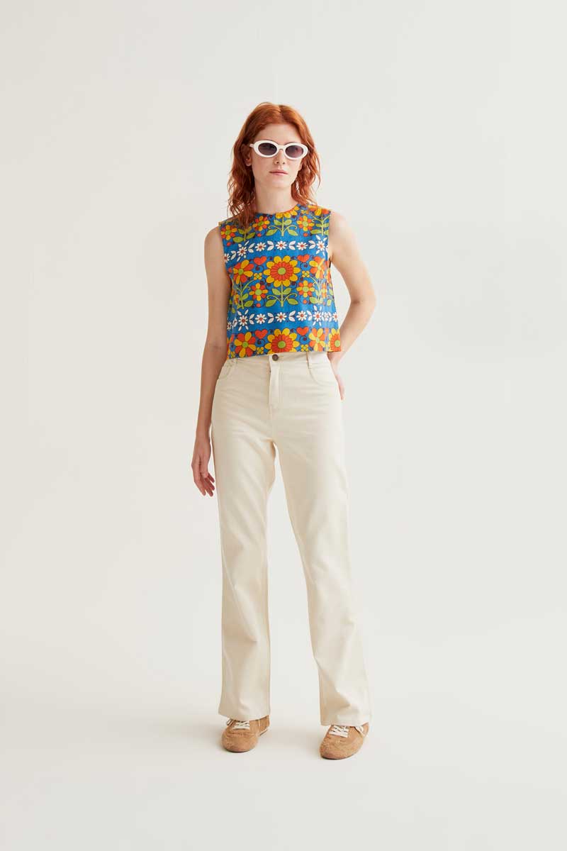 Beige Classic Jeans