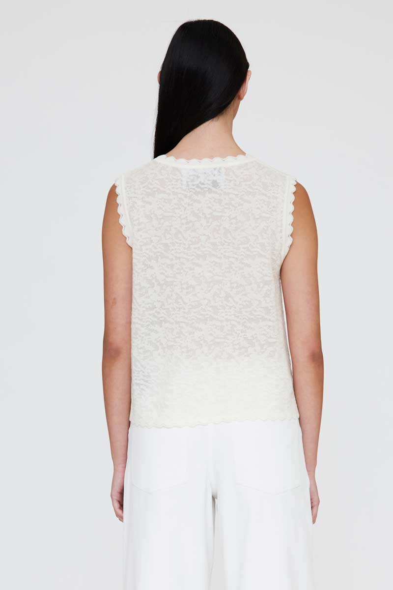 Sleeveless Off-White Top