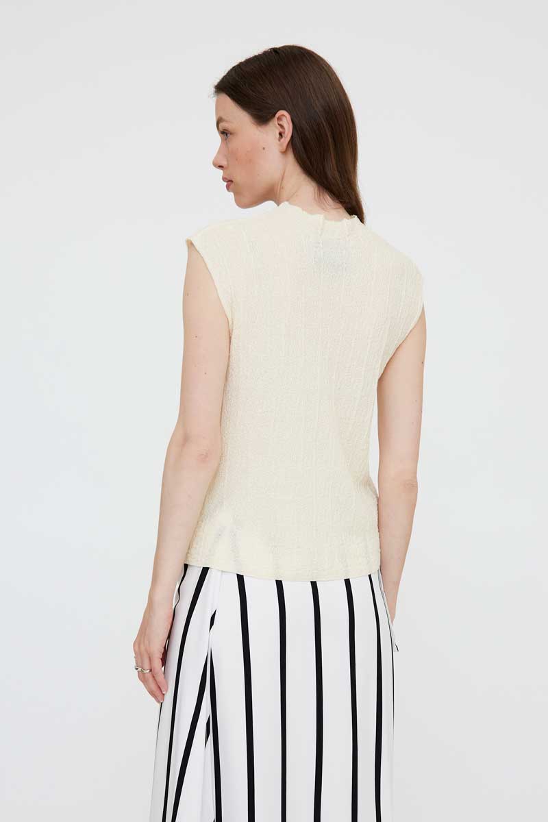 Ecru Knit Top