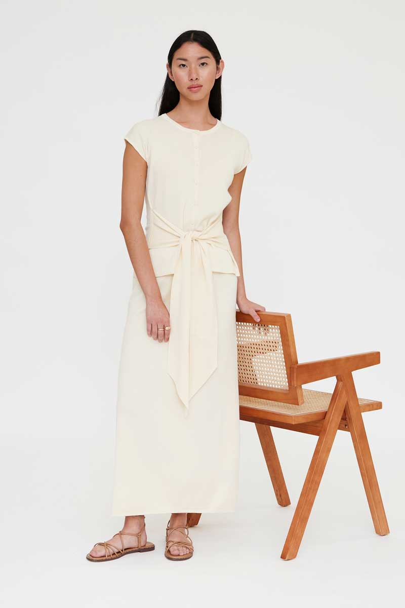 Sleeveless Knitted Cream Cardigan
